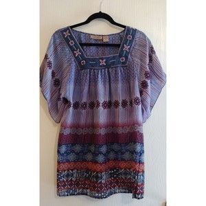 Art & Soul Women’s Blue Print Kimono Tunic – Size S